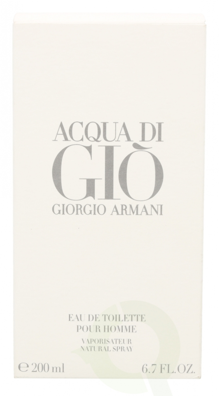 Armani Acqua Di Gio Pour Homme Edt Spray carton @ 1 bottle x 200 ml