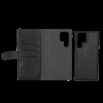 olennainen Samsung Galaxy S22 Ultra PU seinä,detac,3 kortti,Blk olennainen Samsung Galaxy S22 Ultra PU seinä,detac,3 kortti,Blk