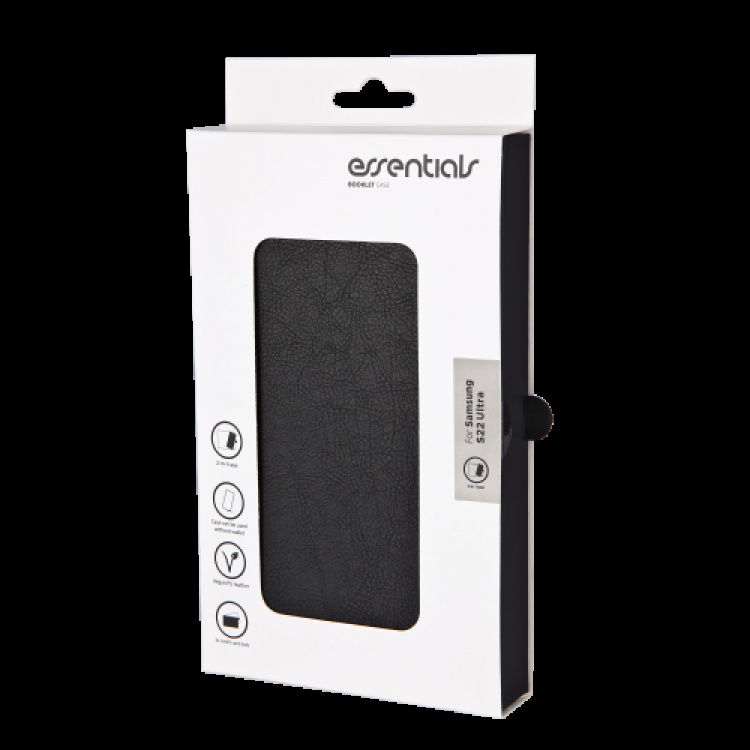 olennainen Samsung Galaxy S22 Ultra PU seinä,detac,3 kortti,Blk olennainen Samsung Galaxy S22 Ultra PU seinä,detac,3 kortti,Blk
