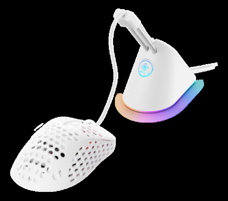 deltaco_gaming Hiiren sidontalenkki, valkoinen/RGB deltaco_gaming Hiiren sidontalenkki, valkoinen/RGB