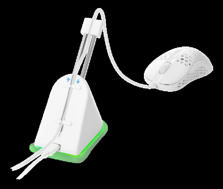 deltaco_gaming Hiiren sidontalenkki, valkoinen/RGB deltaco_gaming Hiiren sidontalenkki, valkoinen/RGB