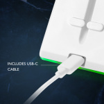 deltaco_gaming Hiiren sidontalenkki, valkoinen/RGB deltaco_gaming Hiiren sidontalenkki, valkoinen/RGB