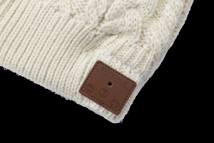 GADGETMONSTER Musiikkihattu, neulottu, valkoinen