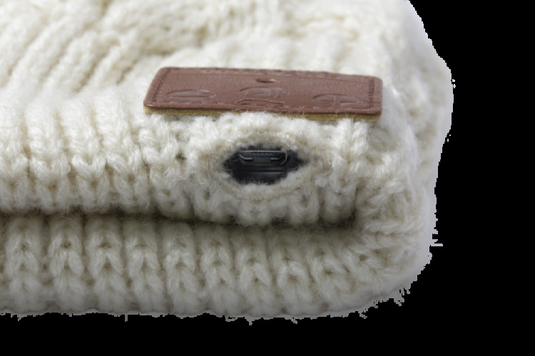 GADGETMONSTER Musiikkihattu, neulottu, valkoinen