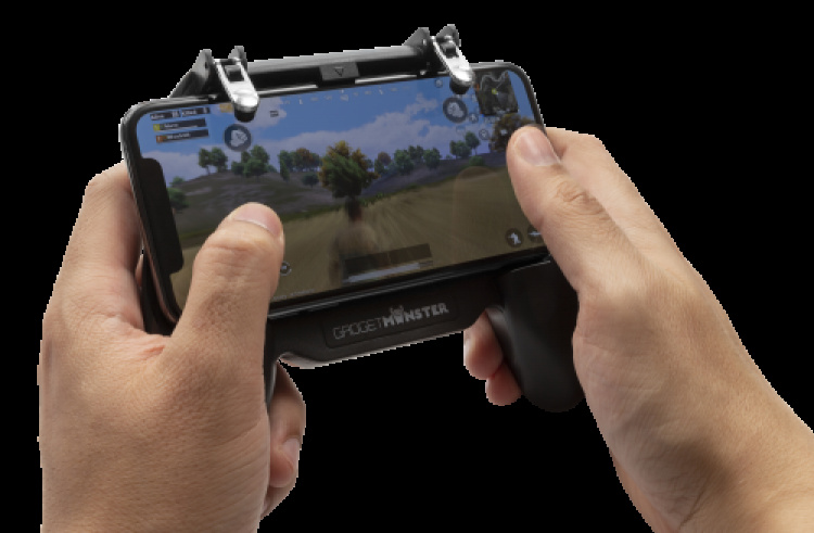 GADGETMONSTER Kannettava mobiili peliohjain 2000mAh Powerbankilla - Musta GADGETMONSTER Kannettava mobiili peliohjain 2000mAh Powerbankilla - Musta