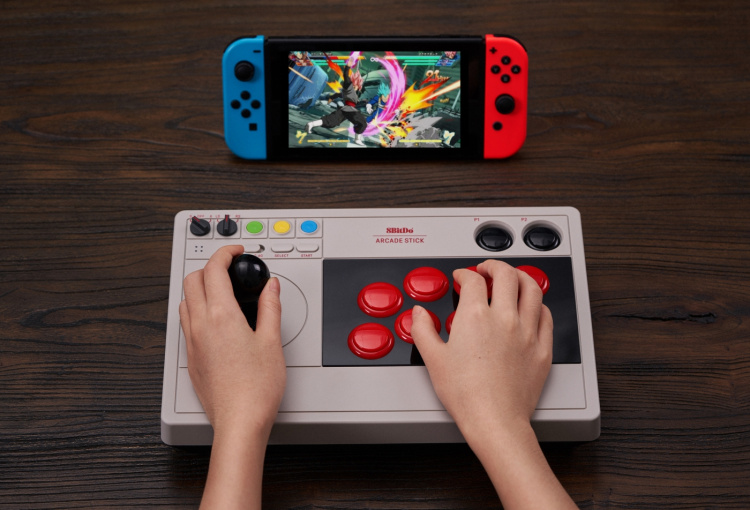 8BitDo Arcade Stick -peliohjain, Switch / PC