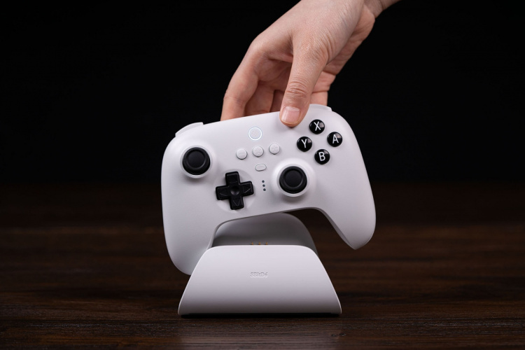 8BitDo Ultimate Bluetooth Controller -peliohjain, valkoinen, Switch / PC