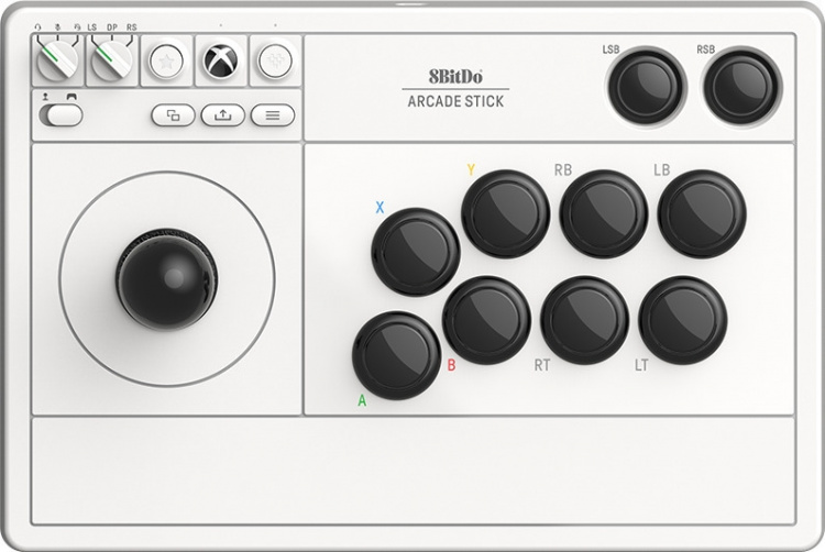 8BitDo Arcade Stick, valkoinen, Xbox / PC