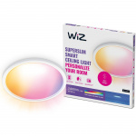 WiZ SuperSlim kattovalaisin, pyöreä, valkoinen, WiFi, 22 W, RGB, 2200-6500 K, 2600 lm