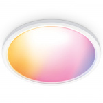 WiZ SuperSlim kattovalaisin, pyöreä, valkoinen, WiFi, 22 W, RGB, 2200-6500 K, 2600 lm