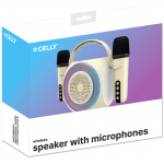 Celly Partymic2 Trådlös högtalare RGB + 2 trådl. mikrofoner