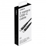 Celly USB-C - USB-C-kabel PD 100W 2 m