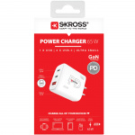 SKROSS Power Charger US/Japan mfl. 2xUSB-C PD + 1xUSB-A GaN 65W