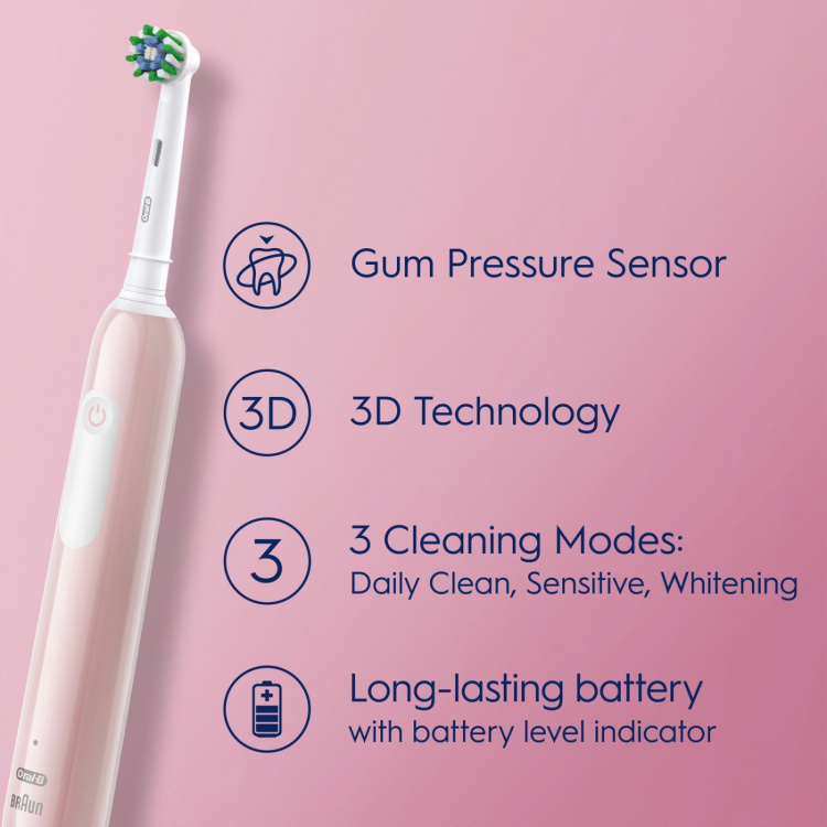 Oral B Eltandborste Pro1 Pink + Extra Refill Oral B Eltandborste Pro1 Pink + Extra Refill