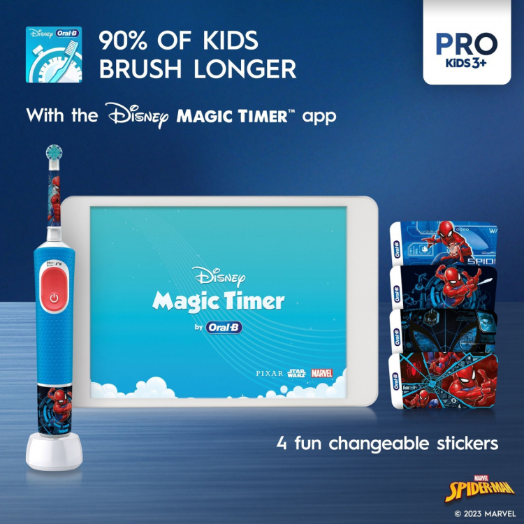Oral B Eltandborste Vitality Pro Kids Spiderman HBOX