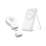 Forever MACS-100 - 5in1 langaton latausasema ja kannettava Qi-virtapankki 5000mAh, Valkoinen