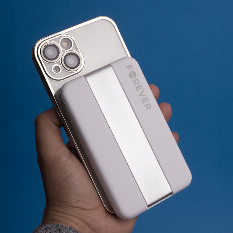 Forever MACS-100 - 5in1 langaton latausasema ja kannettava Qi-virtapankki 5000mAh, Valkoinen