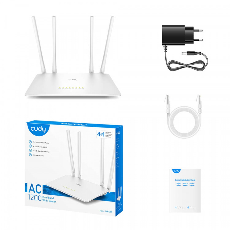 Cudy Wi-Fi Router WR1200 AC1200 Cudy Wi-Fi Router WR1200 AC1200