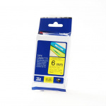 Brother Tape TZE-611 6mm Svart på Gul Brother Tape TZE-611 6mm Svart på Gul