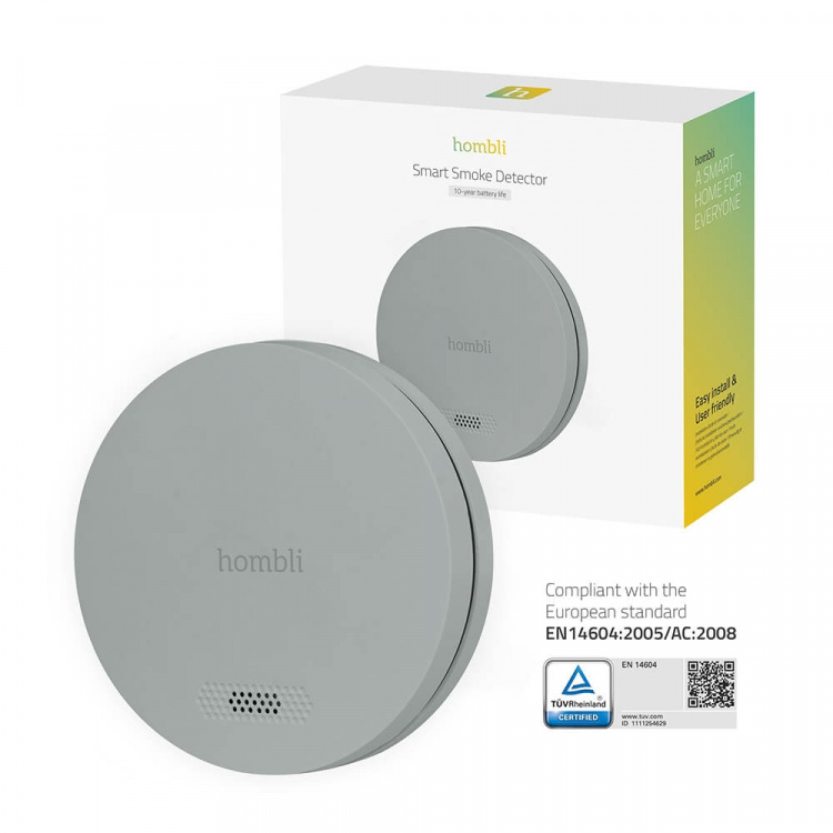 HOMBLI Smart Smoke Detector Grey HOMBLI Smart Smoke Detector Grey
