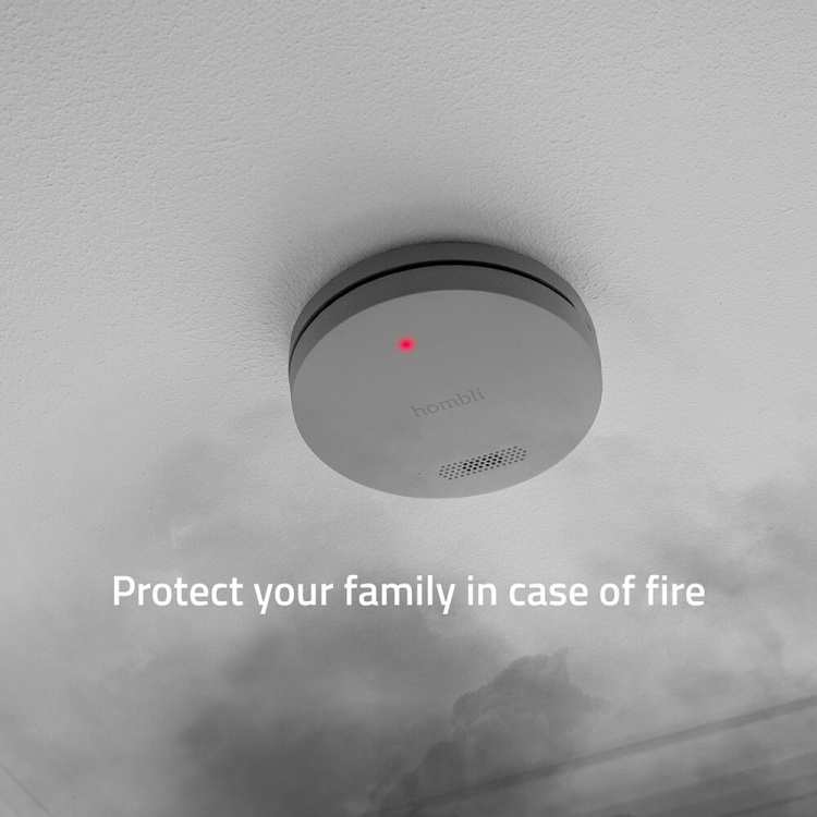HOMBLI Smart Smoke Detector Grey HOMBLI Smart Smoke Detector Grey