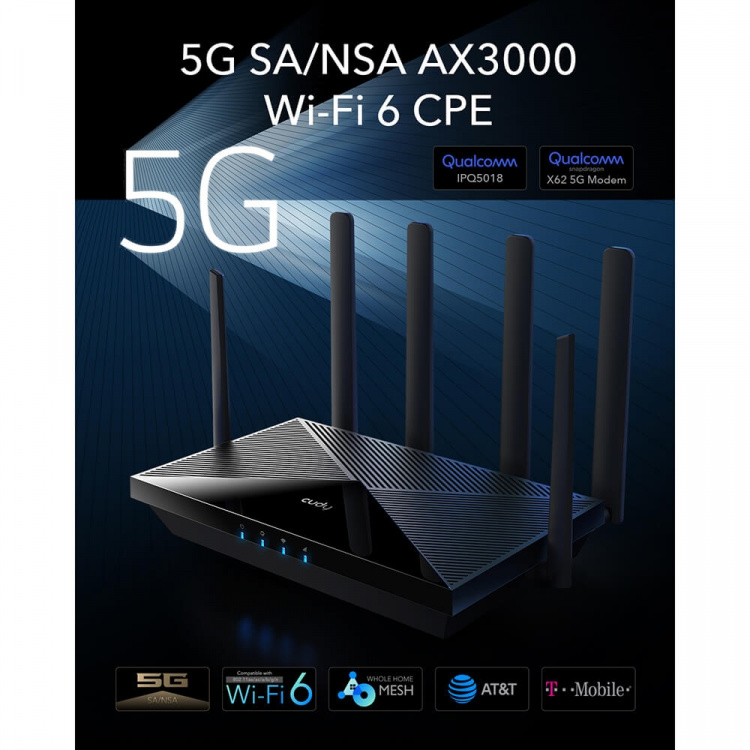 CUDY 5G Router P5 REL16/WF6 AX3000 Gigabit 2xSIM CUDY 5G Router P5 REL16/WF6 AX3000 Gigabit 2xSIM
