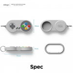 ELAGO W5 Retro Airtag Case for AirTag Light Grey