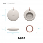 ELAGO Basic Key Chain for AirTag Stone