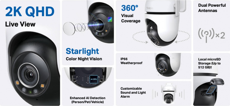 TP-LINK Tapo C520WS -valvontakamera ulkokäyttöön