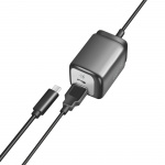 LogiLink USB-laddare 1xUSB-A + 1xUSB-C med fast kabel 1,5m GaN 30W LogiLink USB-laddare 1xUSB-A + 1xUSB-C med fast kabel 1,5m GaN 30W