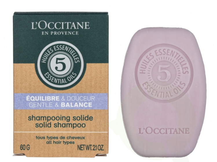 L\'Occitane 5 Ess. Oils Gen. & Bal. Solid Shampoo 60 gr