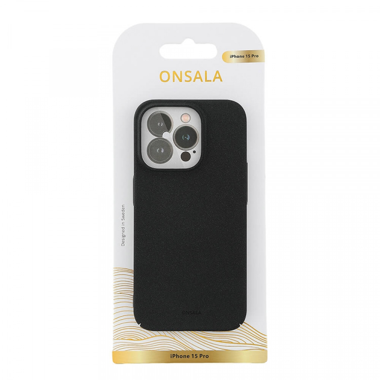 ONSALA Backcover Thin Sand Burst iPhone 15 Pro Black