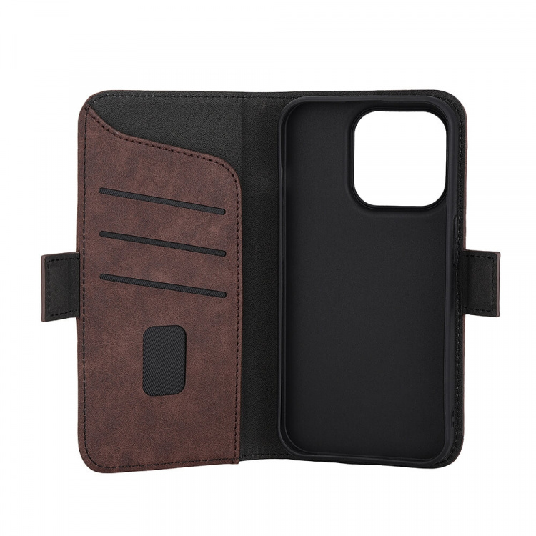 GEAR Classic 3 card Recycled MagSerie iPhone 15 Pro Brown