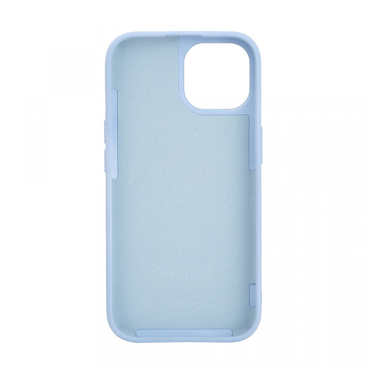 ONSALA Back Sil Touch Recycled MagSerie iPhone 15 Light Blue