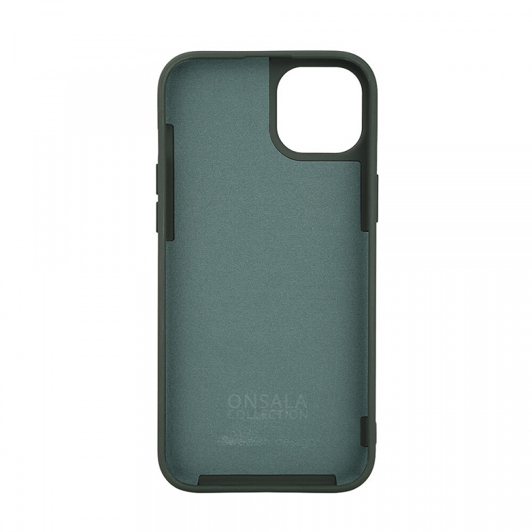 ONSALA Back Sil Touch Recycled MagSerie iPhone 15 Olive Green