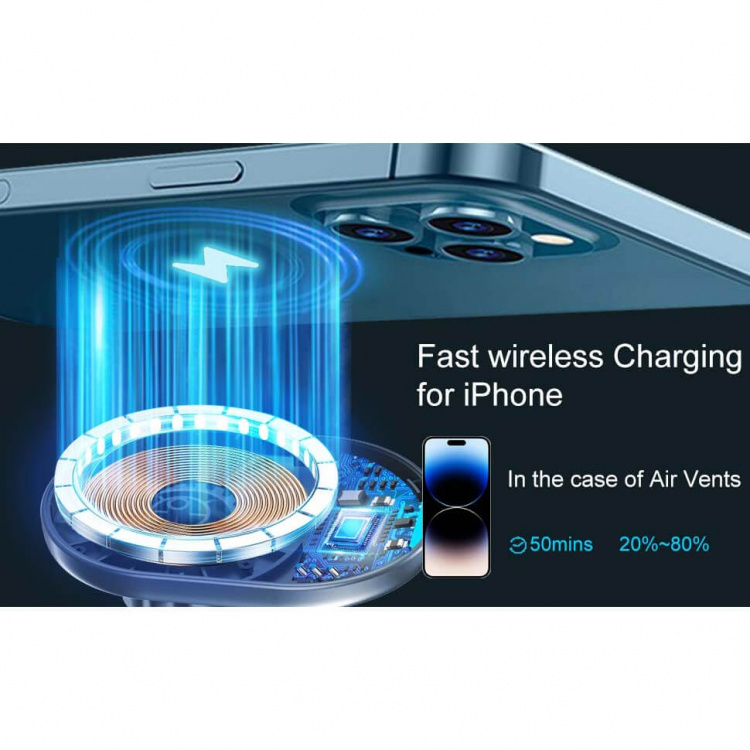 Gear MagSerie Puhelinpidike Airwent MagSafe lataus 15W Langaton Gear MagSerie Puhelinpidike Airwent MagSafe lataus 15W Langaton