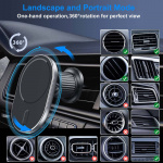 Gear MagSerie Puhelinpidike Airwent MagSafe lataus 15W Langaton Gear MagSerie Puhelinpidike Airwent MagSafe lataus 15W Langaton