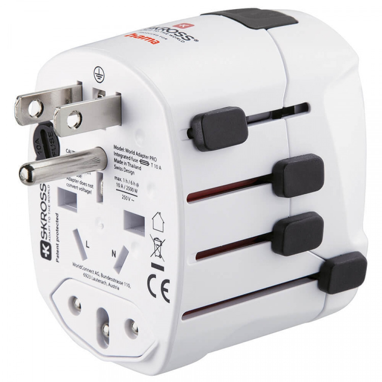 HAMA World Travel Adapter Pro EU-WORLD 3-pin