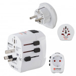 HAMA World Travel Adapter Pro Light USB 3-pin