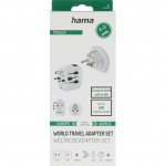 HAMA World Travel Adapter Pro Light USB 3-pin