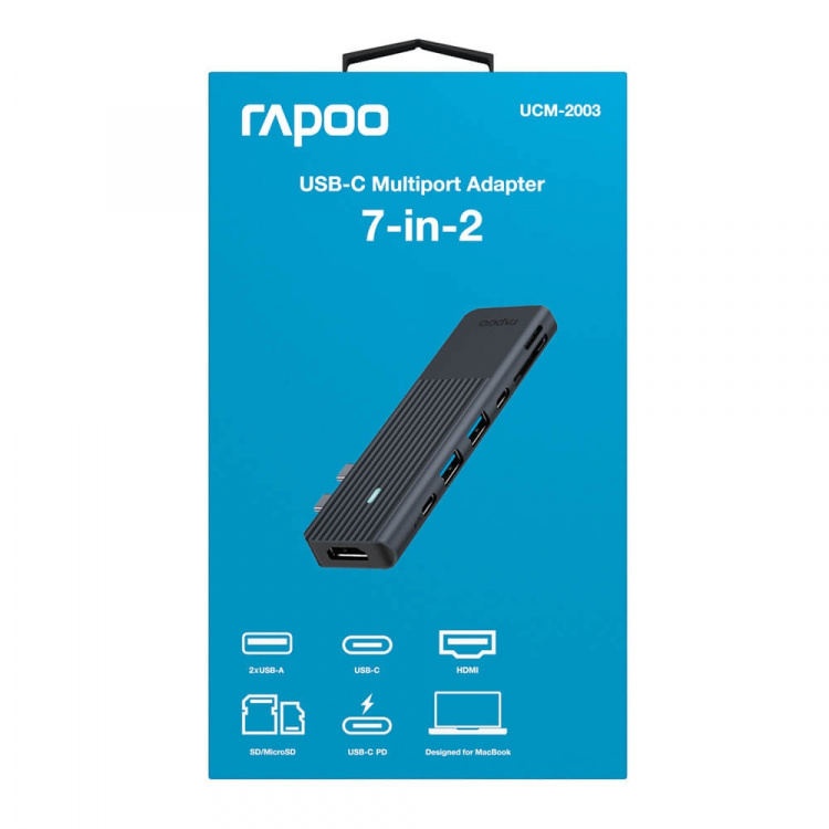 Rapoo USB-C Multiport UCM-2003 7-in-2 USB-C Adapter (MacBook) Rapoo USB-C Multiport UCM-2003 7-in-2 USB-C Adapter (MacBook)