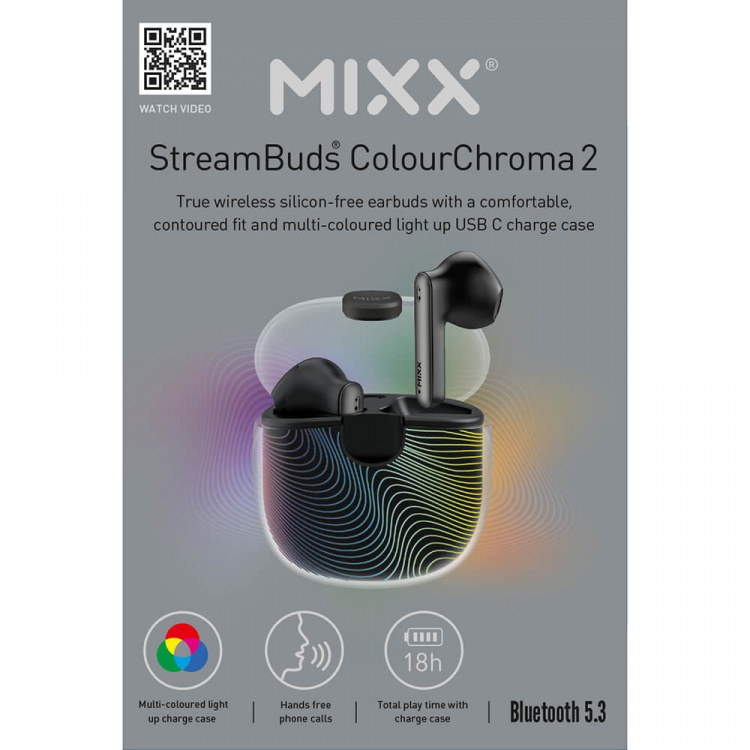 MIXX Headphone Colour Chroma 2 In-Ear TWS Black MIXX Headphone Colour Chroma 2 In-Ear TWS Black
