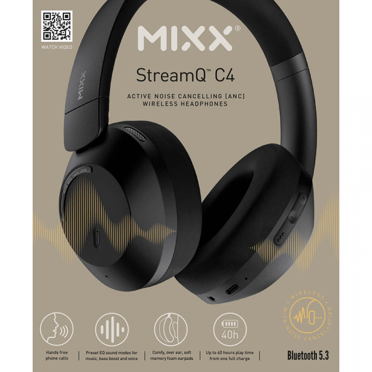 MIXX Headphone C4 ANC Over-Ear Wireless Black MIXX Headphone C4 ANC Over-Ear Wireless Black