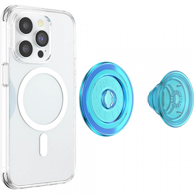 POPSOCKETS PopGrip for Magsafe Electric Blue Translucent