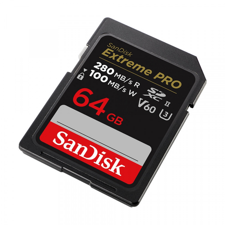 SanDisk Extreme Pro 64GB 280MB/s V60 C10 UHS-II SanDisk Extreme Pro 64GB 280MB/s V60 C10 UHS-II