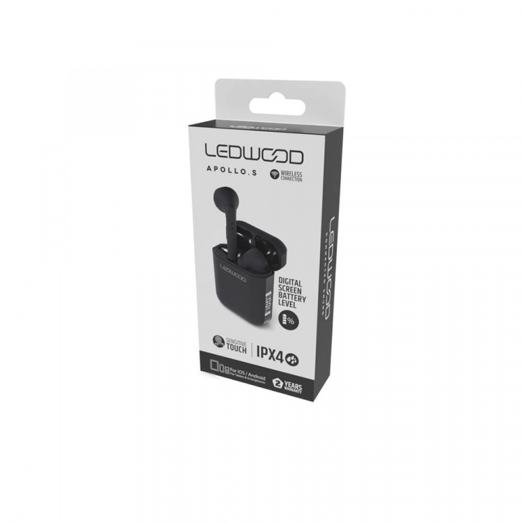 LEDWOOD Kuuloke Apollo TWS True Wireless In-Ear Musta Mic
