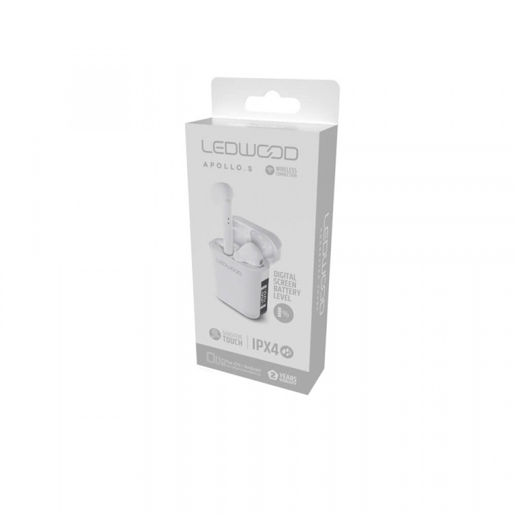 LEDWOOD Kuuloke Apollo TWS True Wireless In-Ear Valkoinen Mic