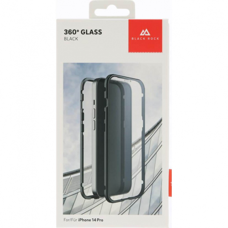 BLACK ROCK 360° Glass Cover iPhone 14 Pro Transp/Black
