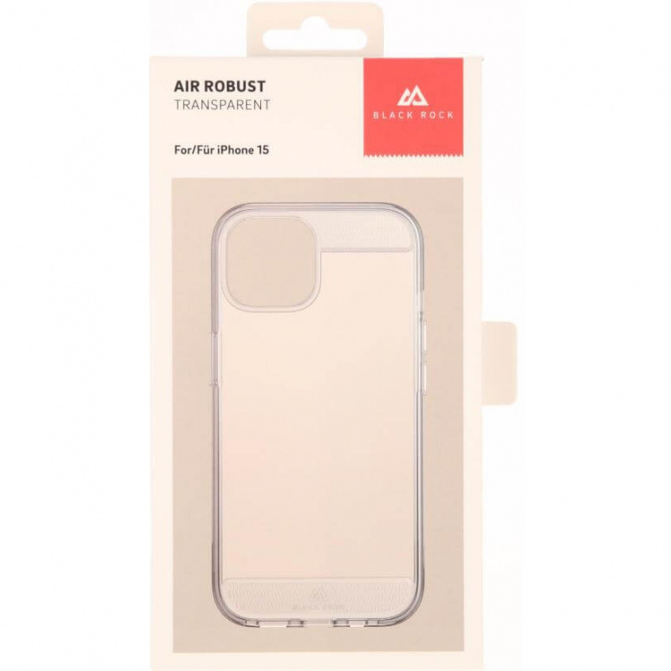 BLACK ROCK Air Robust Cover iPhone 15 Transparent