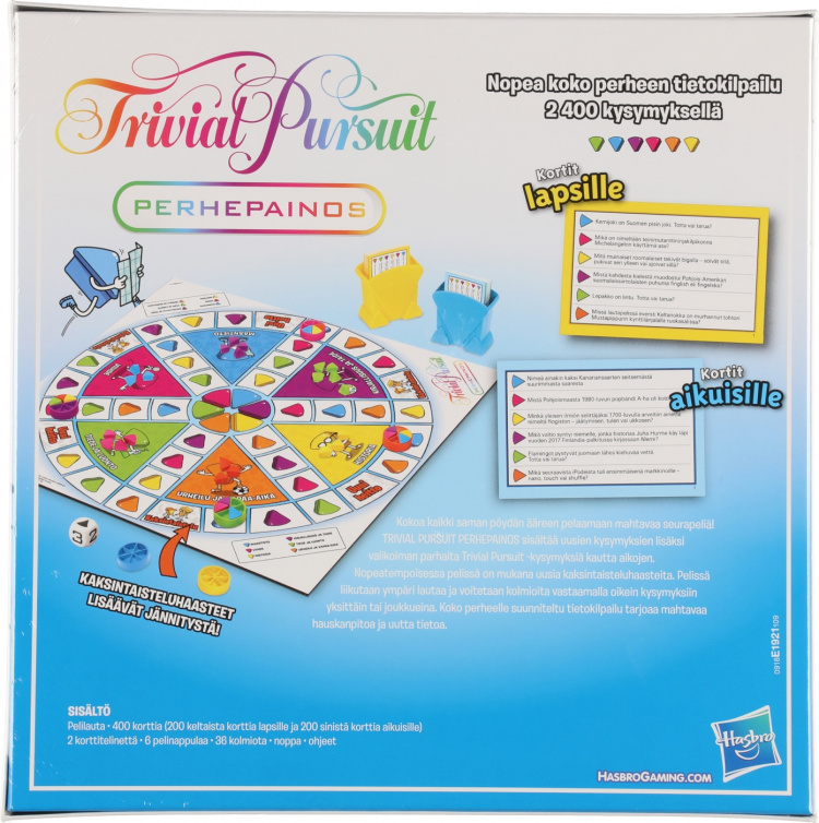 Hasbro Trivial Pursuit Perhepainos -tietopeli, 2017 FI Hasbro Trivial Pursuit Perhepainos -tietopeli, 2017 FI